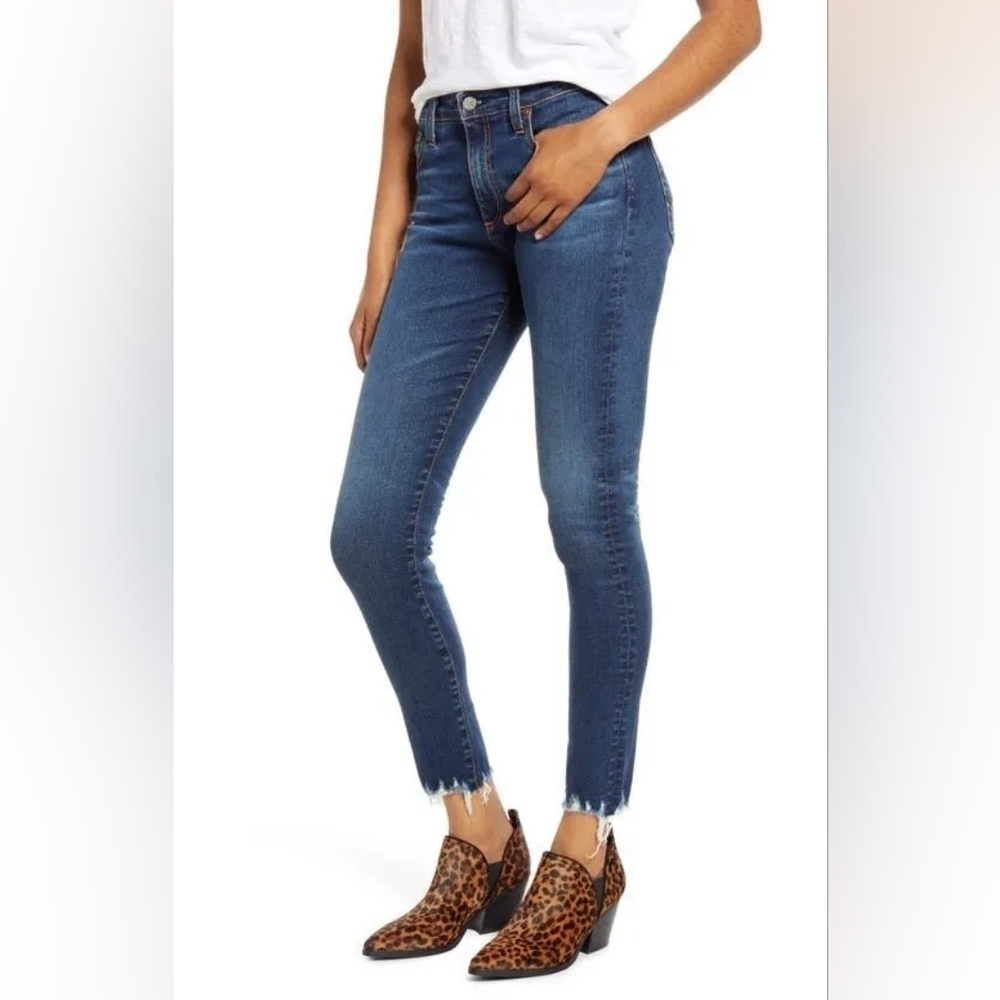 AG Farrah Skinny Jeans raw hem size 27
